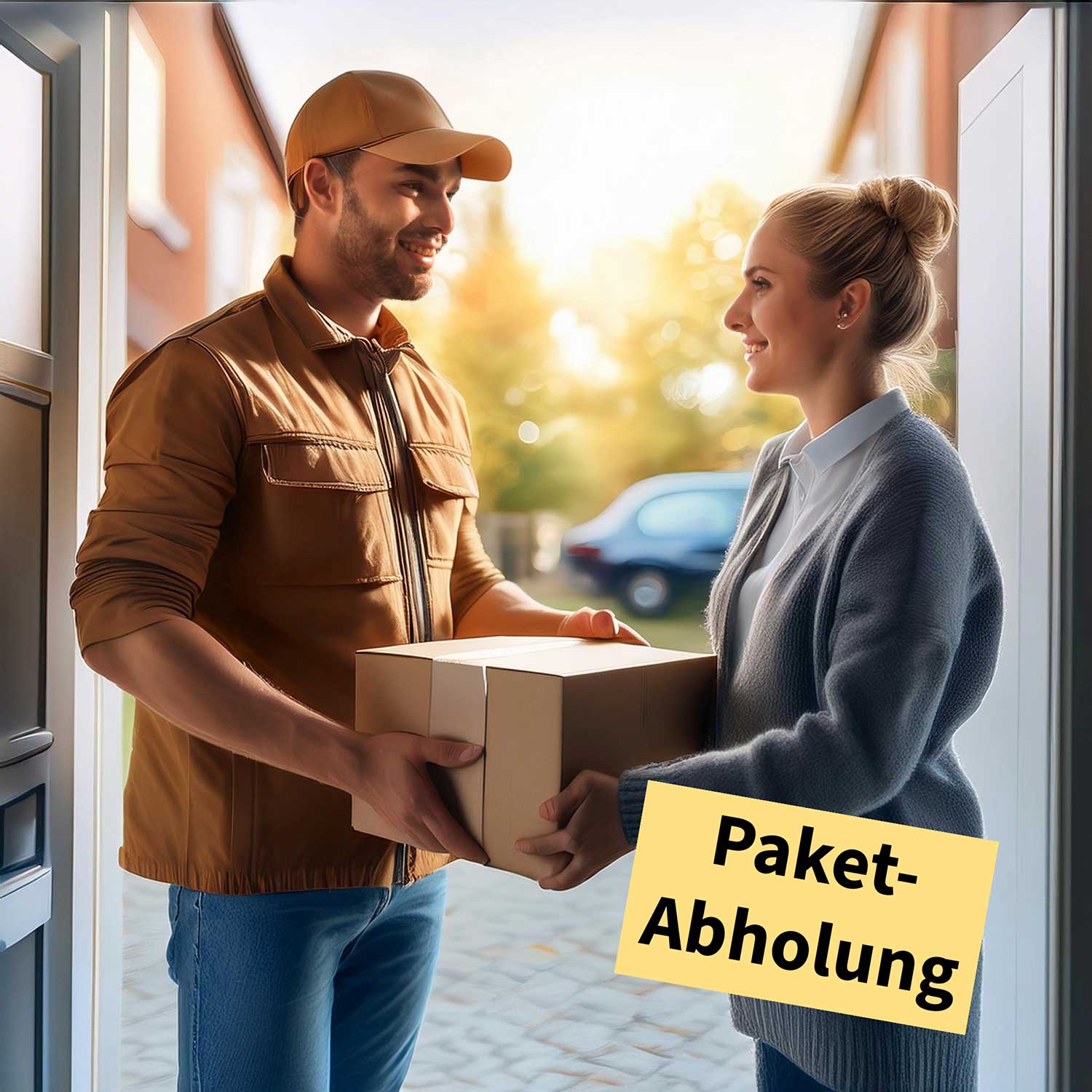 Paket bei der Abholung